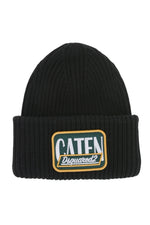 Black Logo Beanie Cap 1