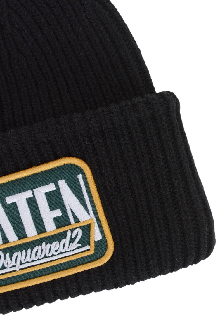 Black Logo Beanie Cap 2