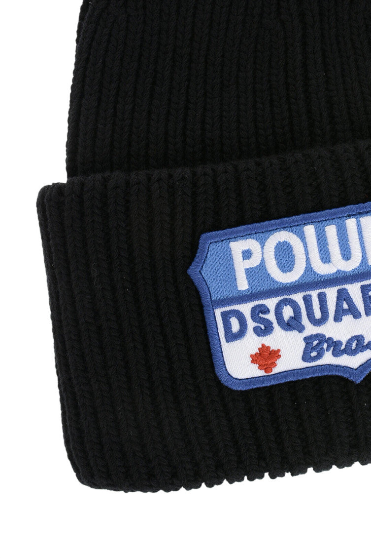 Black Logo Beanie Cap 2
