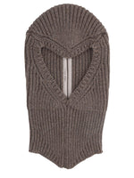Dark Grey Ribbed Knit Winter Cap 1
