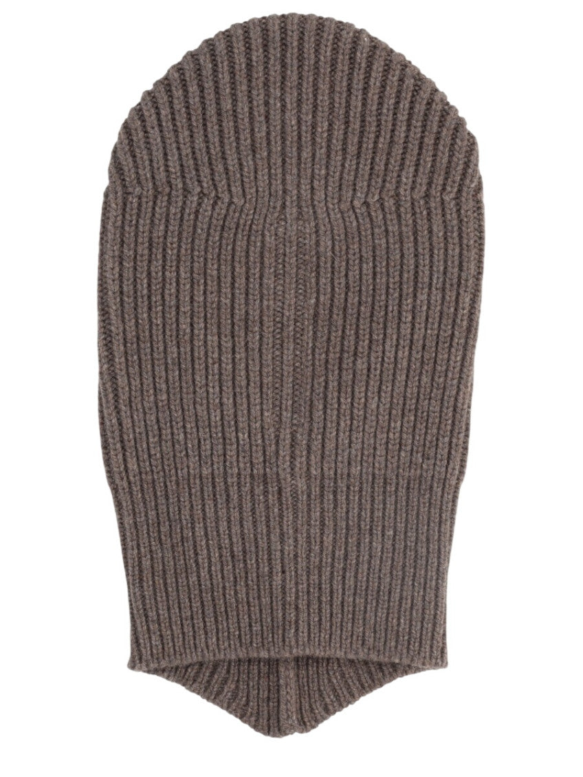 Dark Grey Ribbed Knit Winter Cap 2