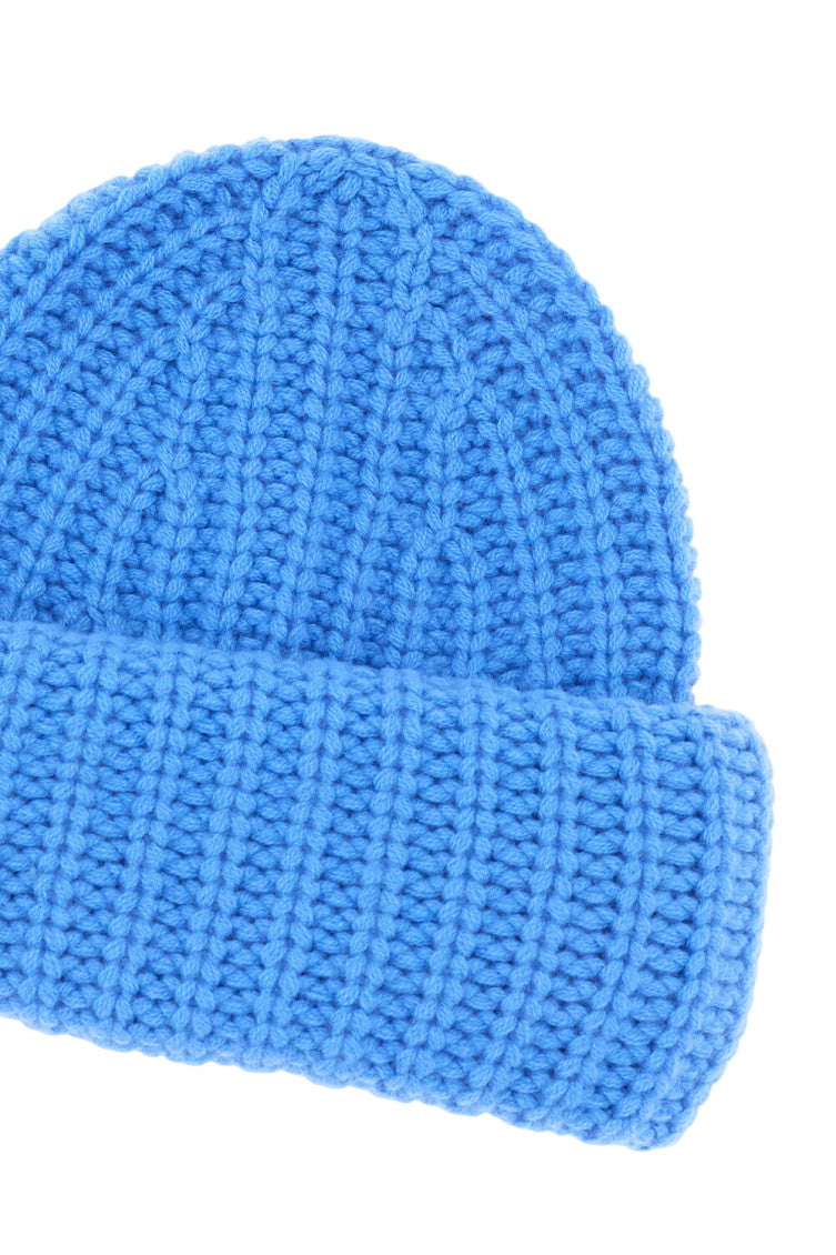 Sky Blue Knitted Beanie Cap 2