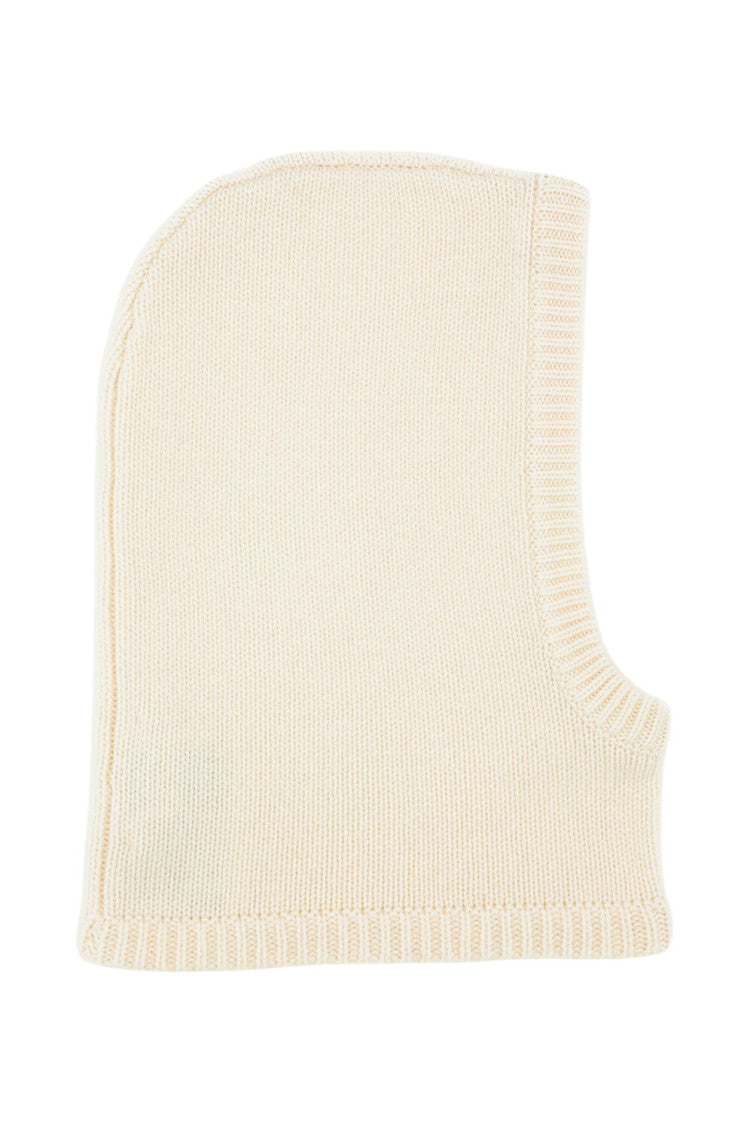 Off White Knitted Winter Cap 1