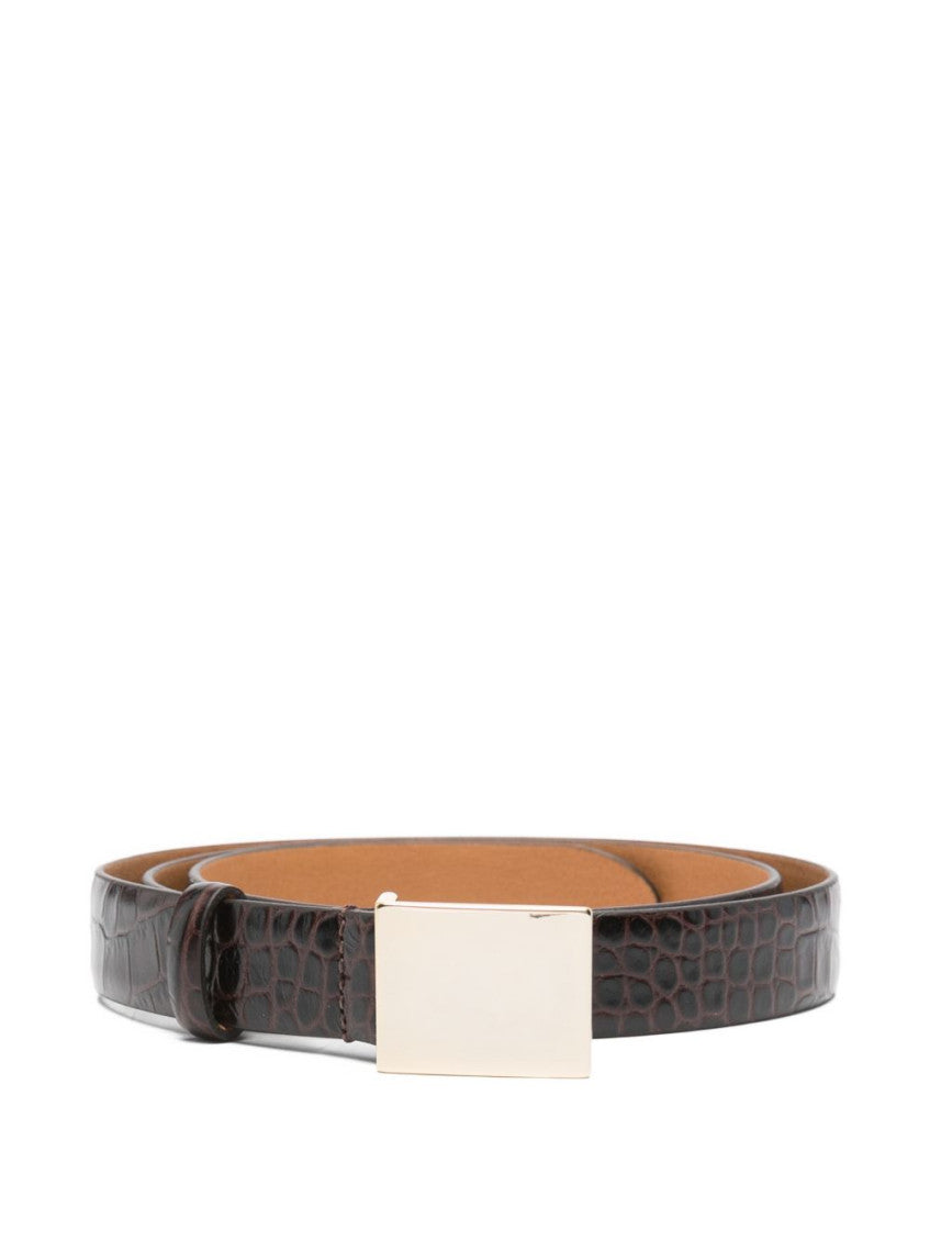 Brown Textured Formal Belt 1