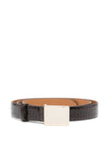 Brown Textured Formal Belt 1