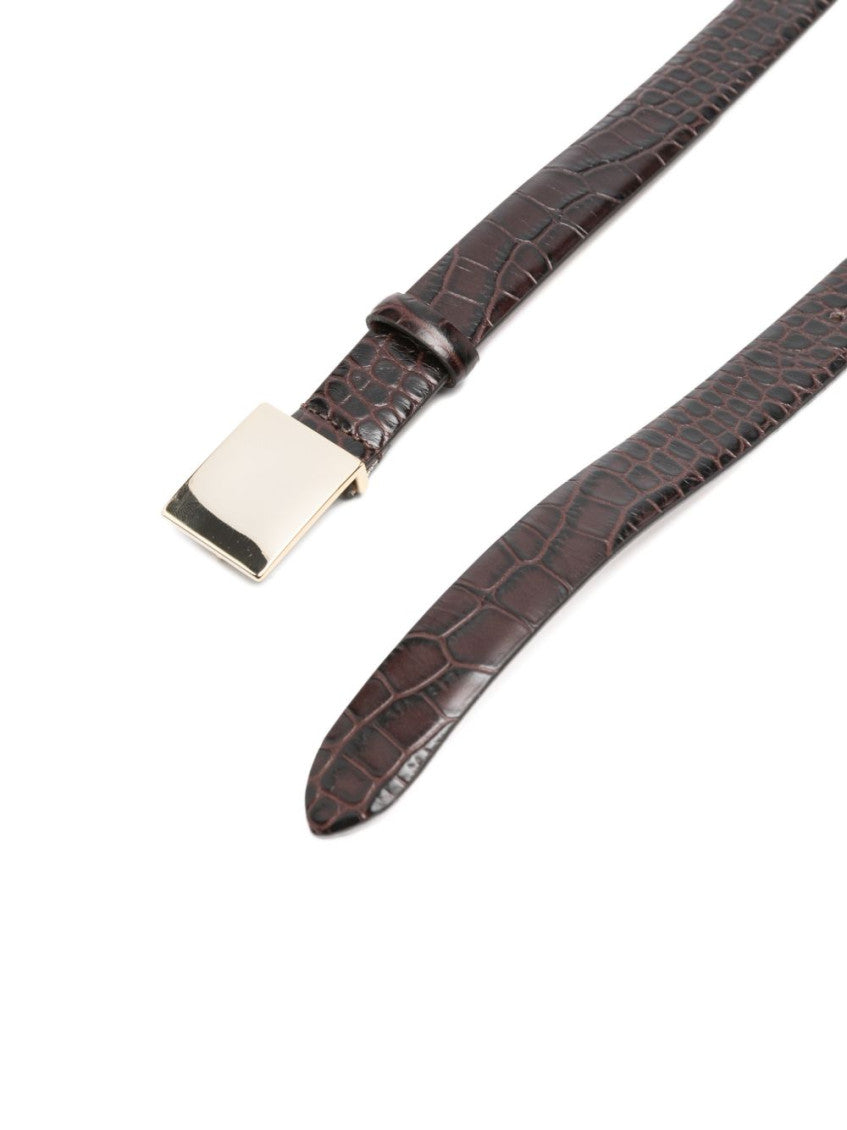 Brown Textured Formal Belt 2
