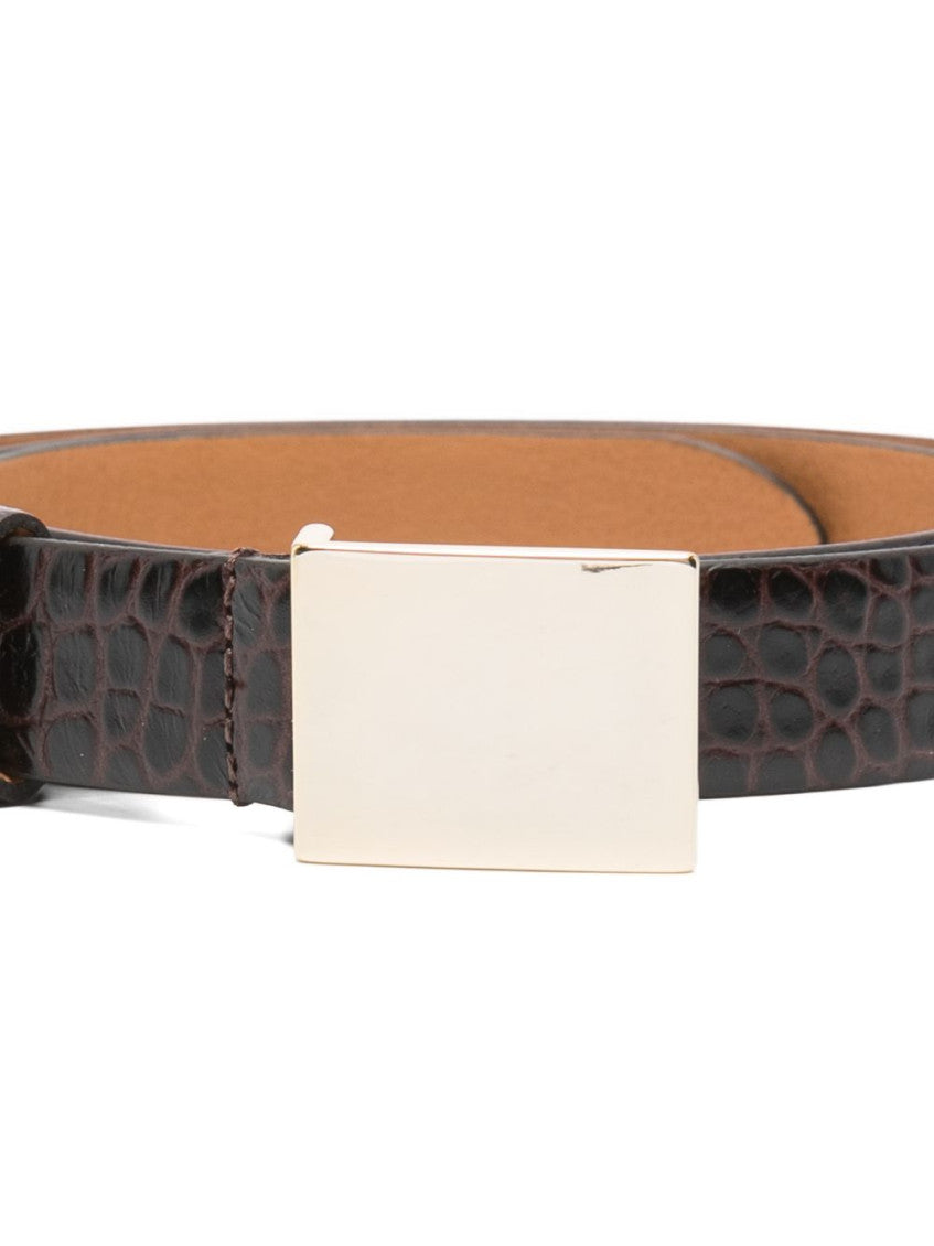 Brown Textured Formal Belt 3