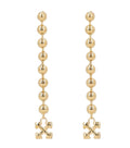 Gold Logo Drop Earrings 1