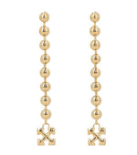 Gold Logo Drop Earrings 1
