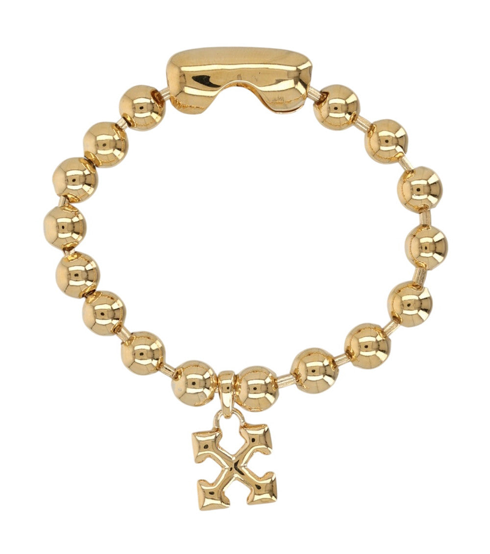 Golden Logo Beaded Bracelet 1