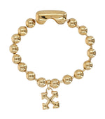 Golden Logo Beaded Bracelet 1