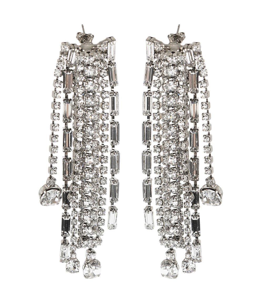Silver Crystal Chandelier Earrings 1