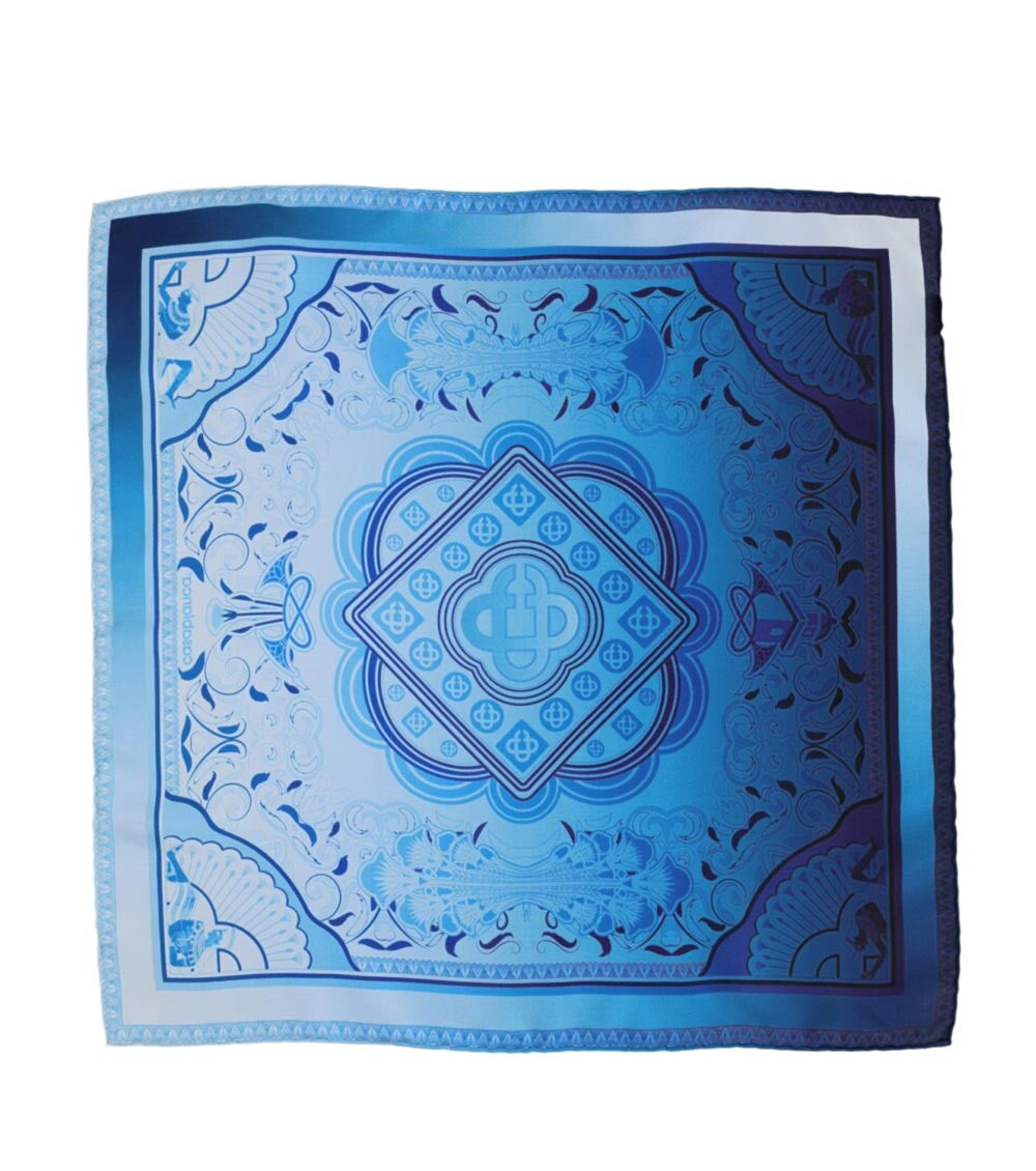 Blue Printed Scarf 2