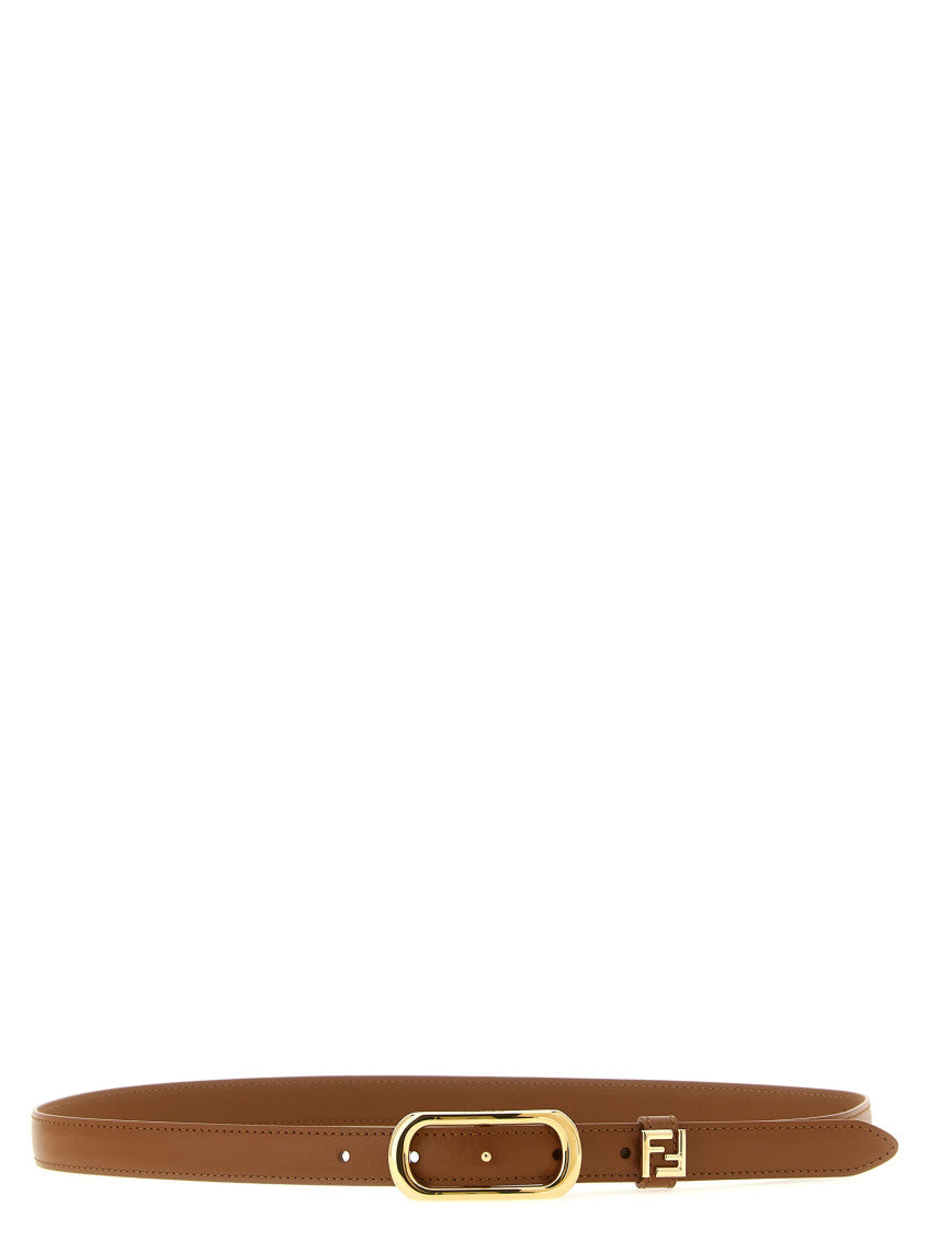 Brown Logo Buckle Belt 1