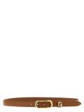 Brown Logo Buckle Belt 1