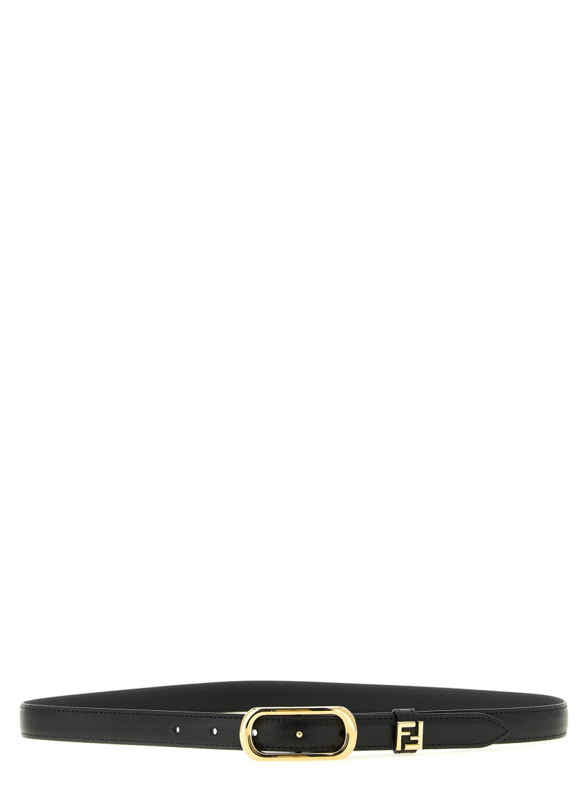 Black Logo Buckle Belt 1