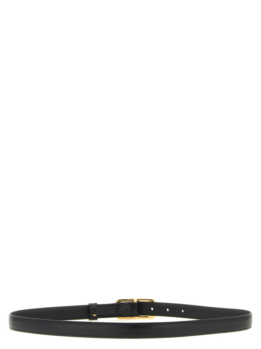 Black Logo Buckle Belt 2