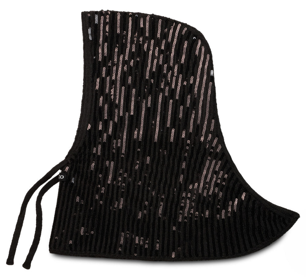Black Embellished Balaclava Cap 2