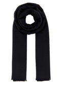Black Jacquard Logo Scarf 1