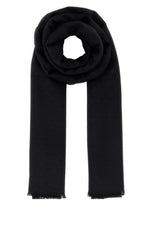 Black Jacquard Logo Scarf 1