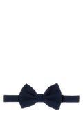 Navy Blue Silk Bow Tie 1