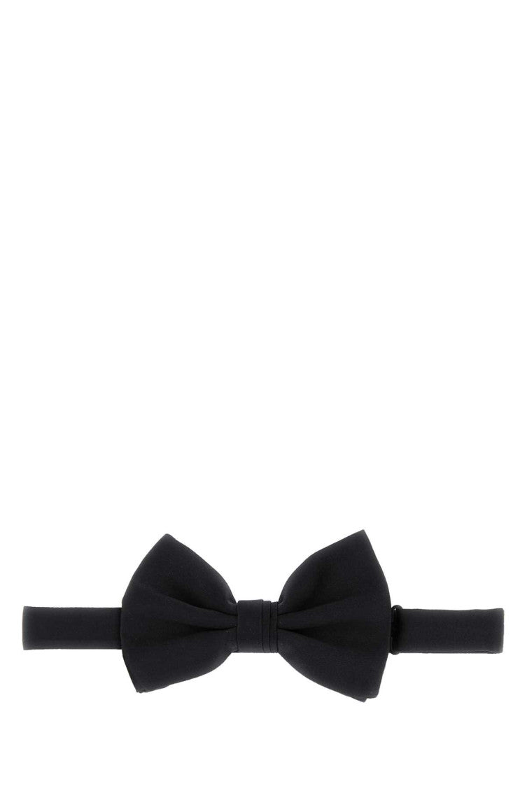 Black Silk Bow Tie 1