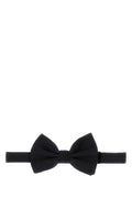 Black Silk Bow Tie 1