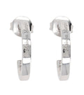 Silver Logo Hoop Earrings 1
