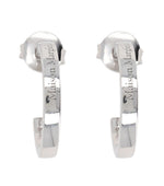 Silver Logo Hoop Earrings 1