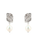 Silver Rose Drop Earrings 1