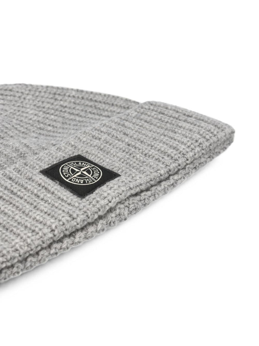 Grey Knitted Beanie Cap 2