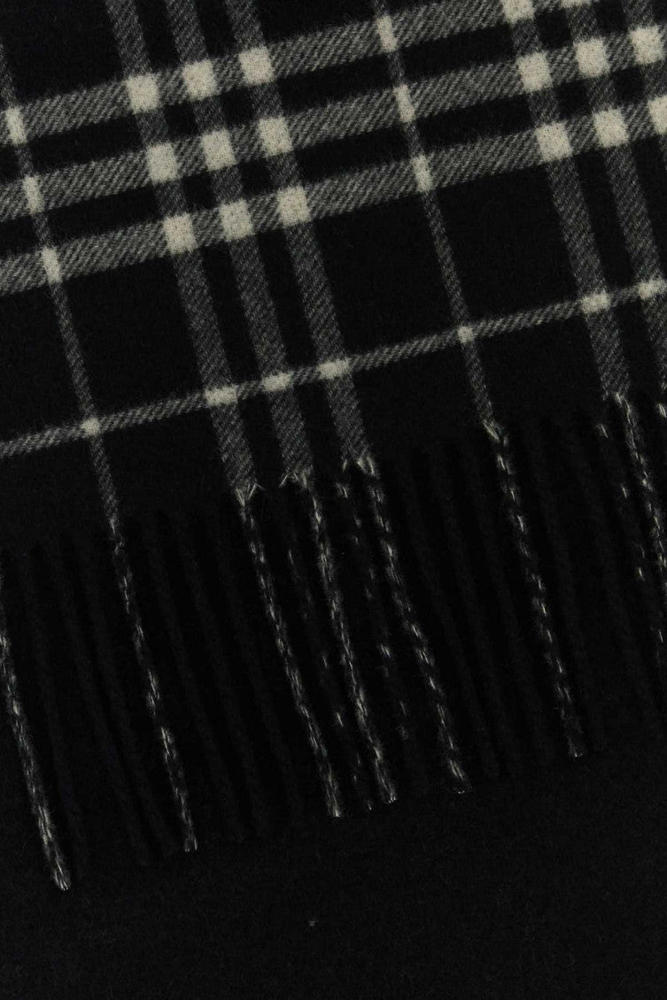 Black Check Print Scarf 2