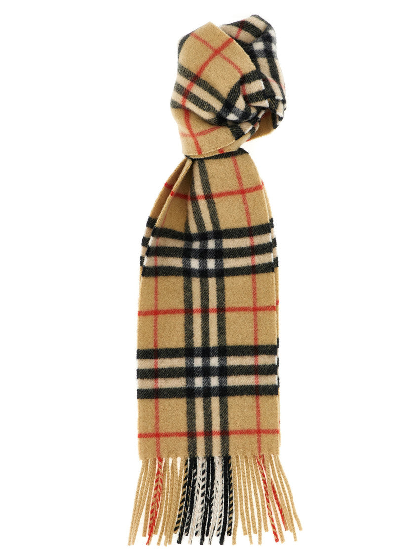 Beige Check Print Scarf 1
