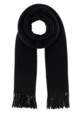 Black Wool Solid Scarf 1