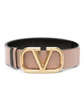 Peach Vlogo leather belt 1
