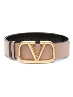 Peach Vlogo leather belt 1
