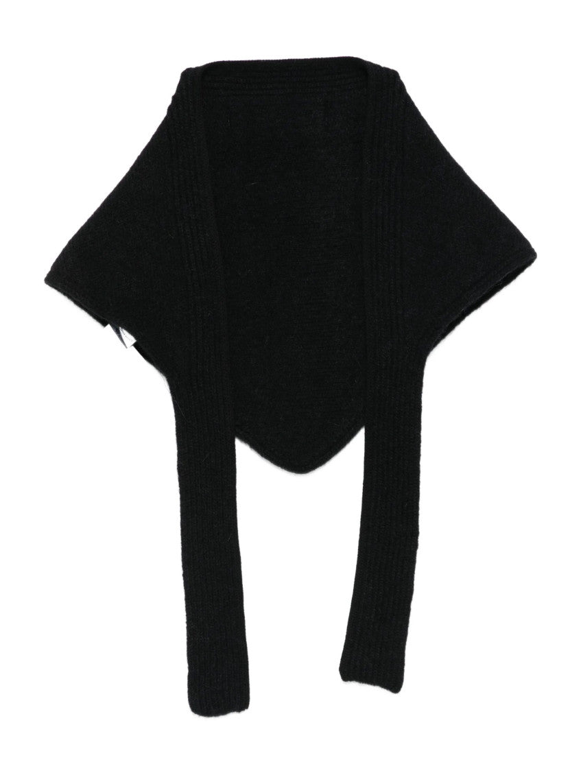 Black Le Chale Gros Grain Scarf 1