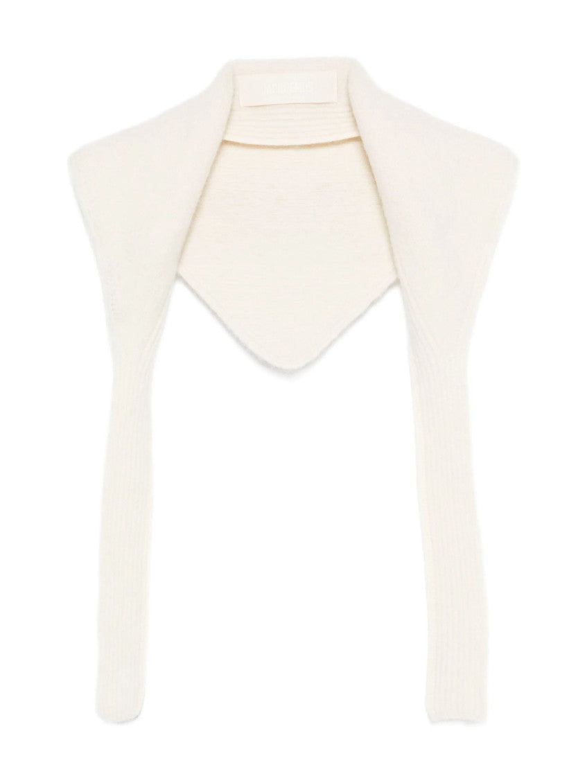 White Le Chale Gros Grain Scarf 1