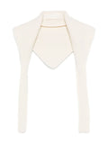 White Le Chale Gros Grain Scarf 1