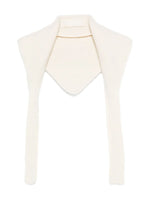 White Le Chale Gros Grain Scarf 1