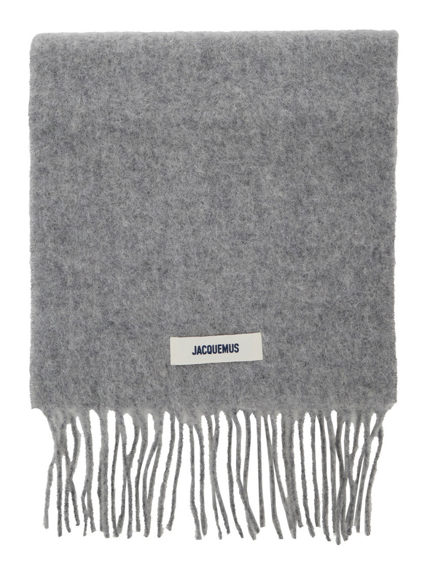 Grey Textured Scarf 1
