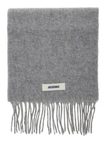 Grey Textured Scarf 1
