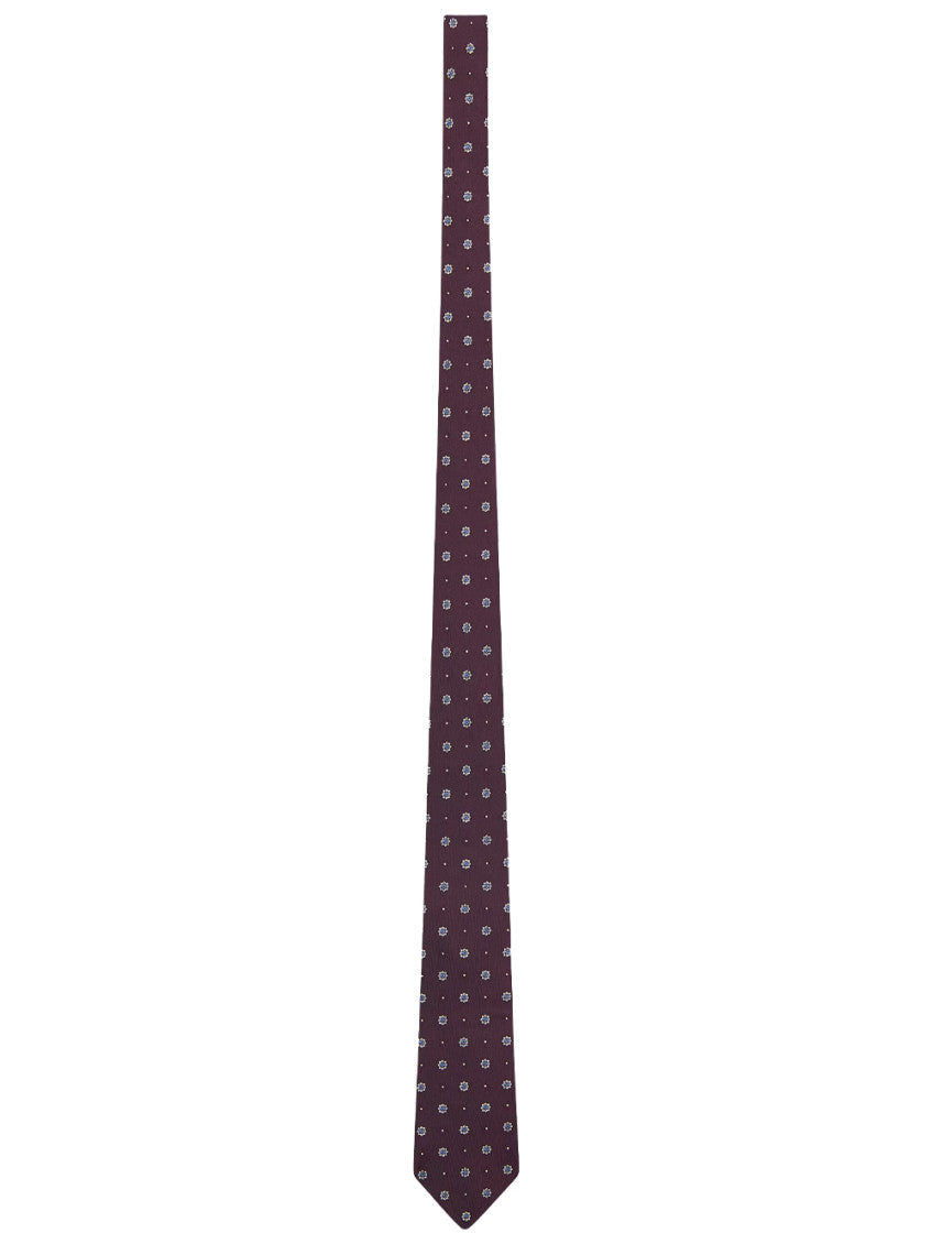 Bordeaux Jacquard Pattern Tie 1
