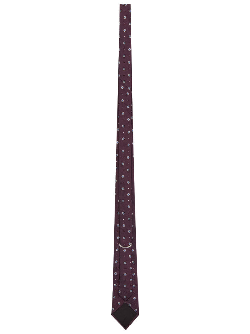 Bordeaux Jacquard Pattern Tie 2