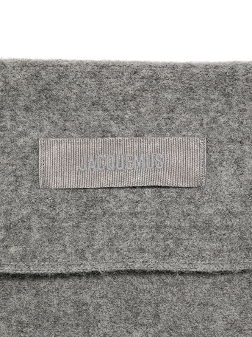 Grey Le Chale Gros Grain Scarf 2