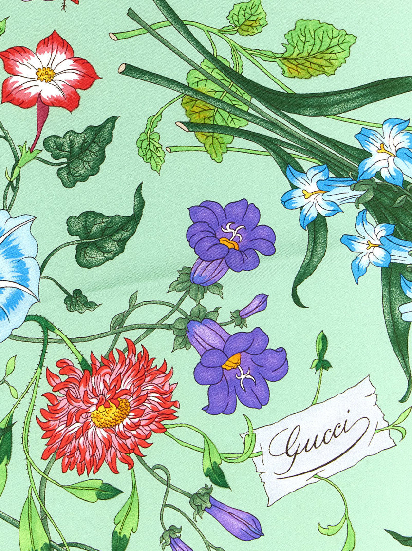 Green Floral Scarf 2
