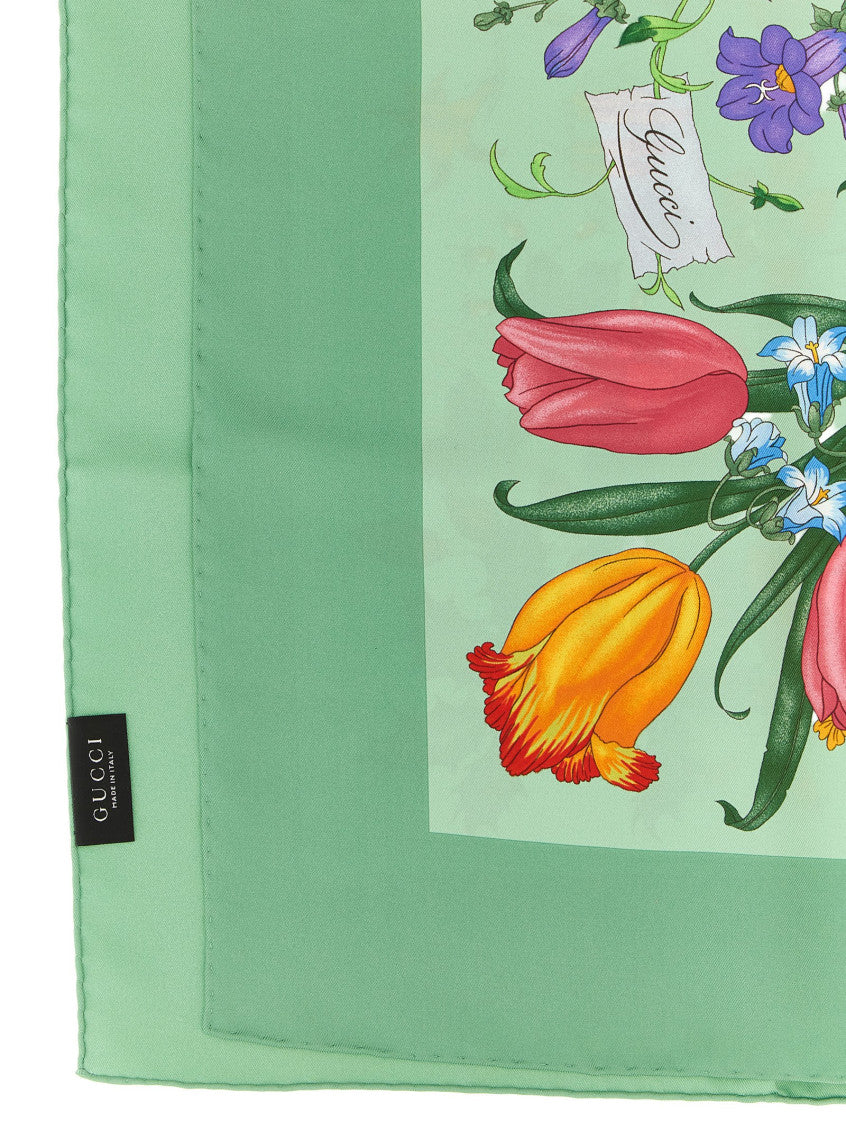 Green Floral Scarf 3