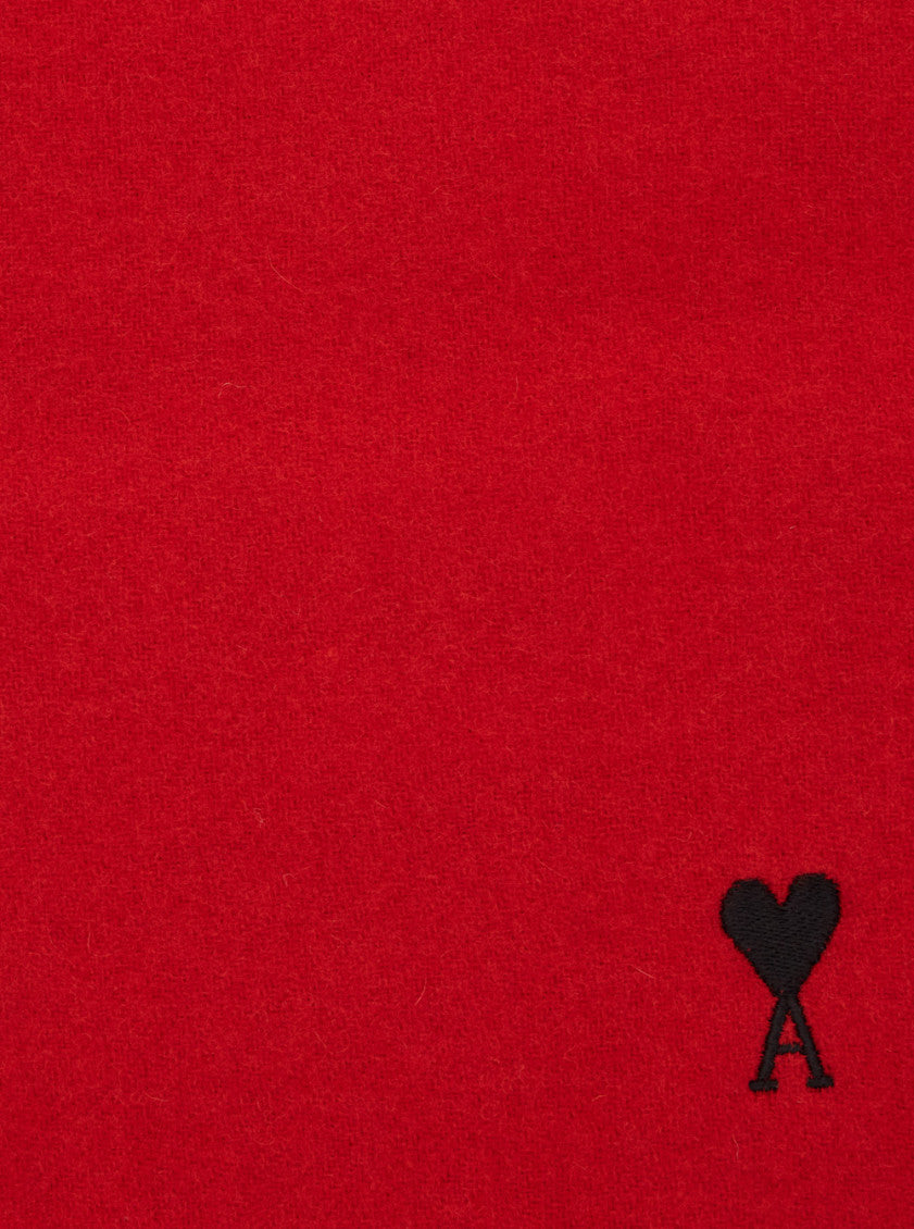 Red Embroidered Logo Scarf 3