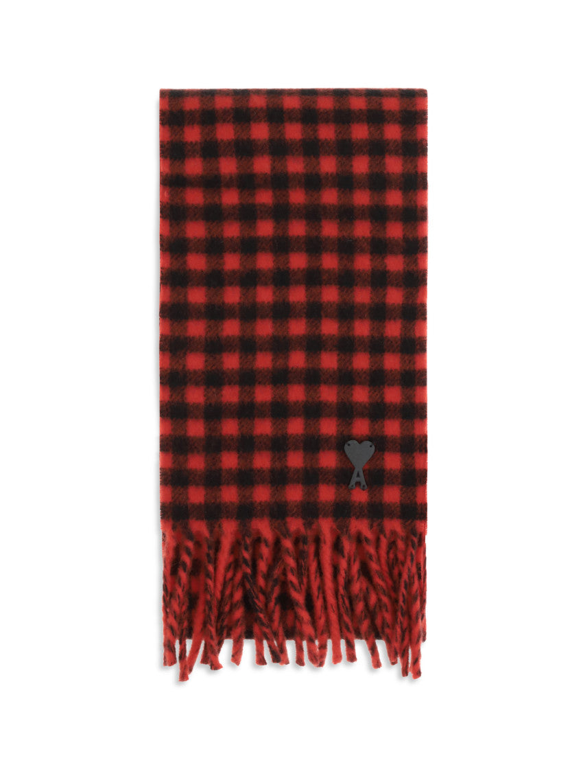 Red Checked Scarf 1