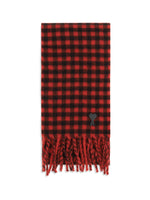 Red Checked Scarf 1